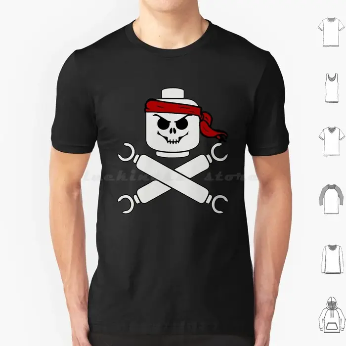 Crâne contour t-shirt coton hommes femmes bricolage impression crâne Punk Goth métal Alternative Emo