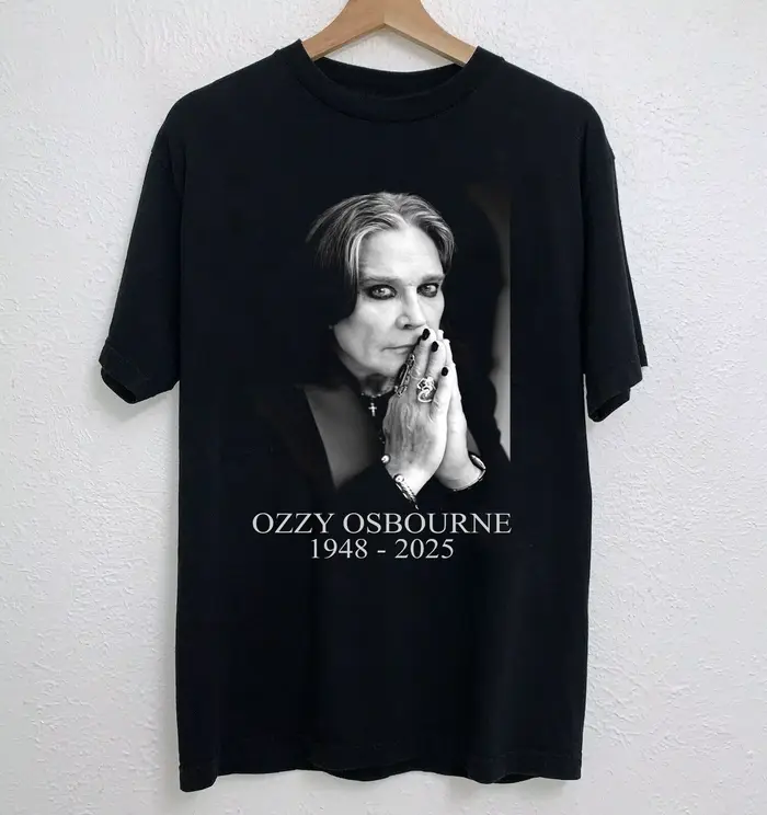 Rappelant du T-shirt Ozzy Osbourne 1948-2025 Merci pour vos souvenirs. Femme homme Fans graphiques t