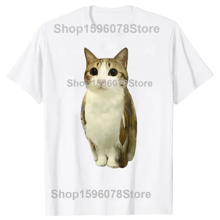 T-shirts graphiques amusants pour hommes et femmes, motif chat, hibou, Meme Meowl, Brainrot, vêtemen