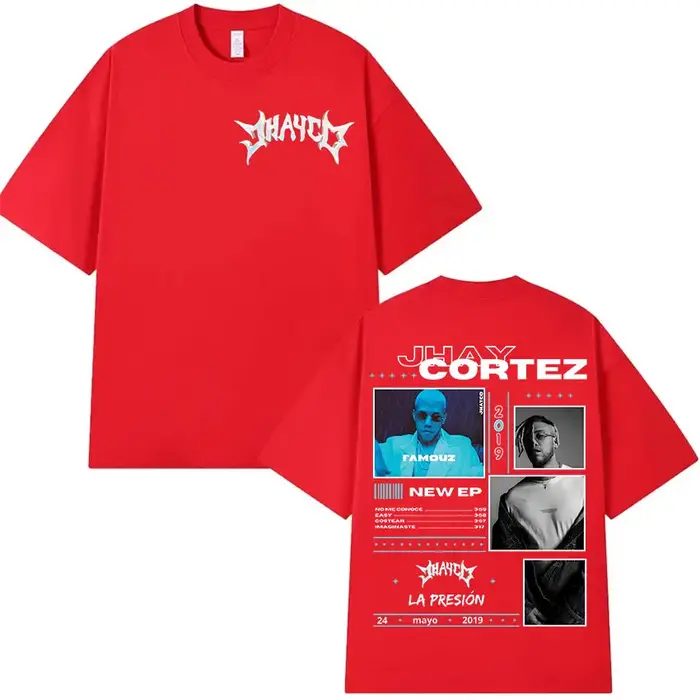Rappeur JHAY CORTEZ LA PRESION nouvel Album T-shirt hommes Hip Hop mode coton à manches courtes T-sh