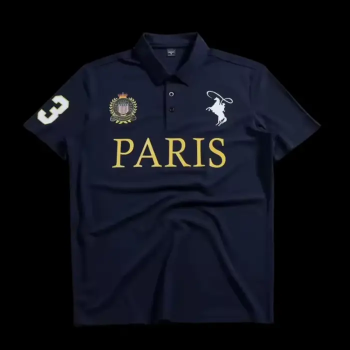 T-shirt Polo Rétro Homme Paris Y2K Style Punk Européen et Américain Nouvelle Collection Pâques 2026 Imprimé Croix Harajuku