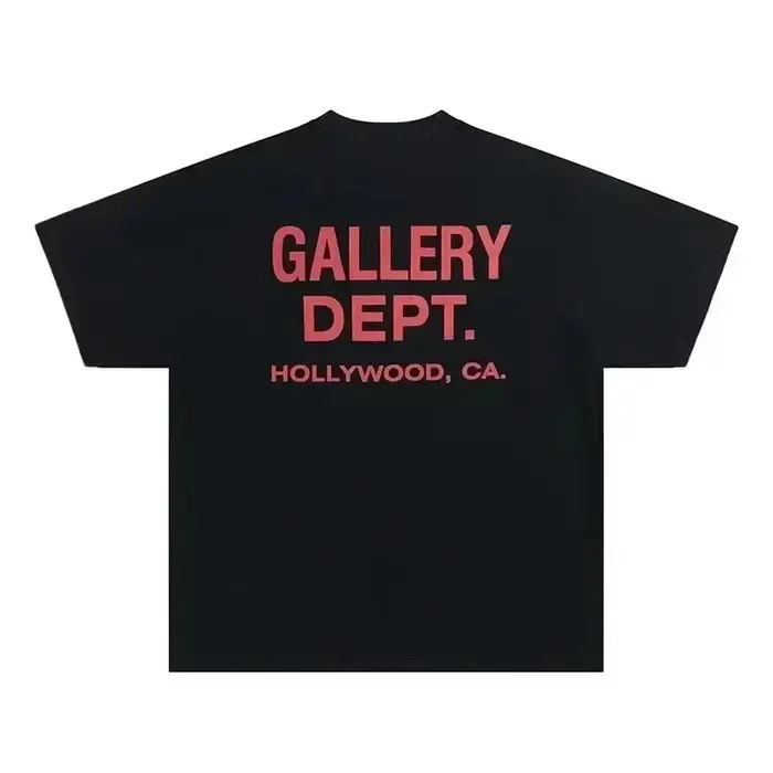 T-shirt vintage style streetwear Gallery Dept imprimé, motif lettres tendance, col rond décontracté,