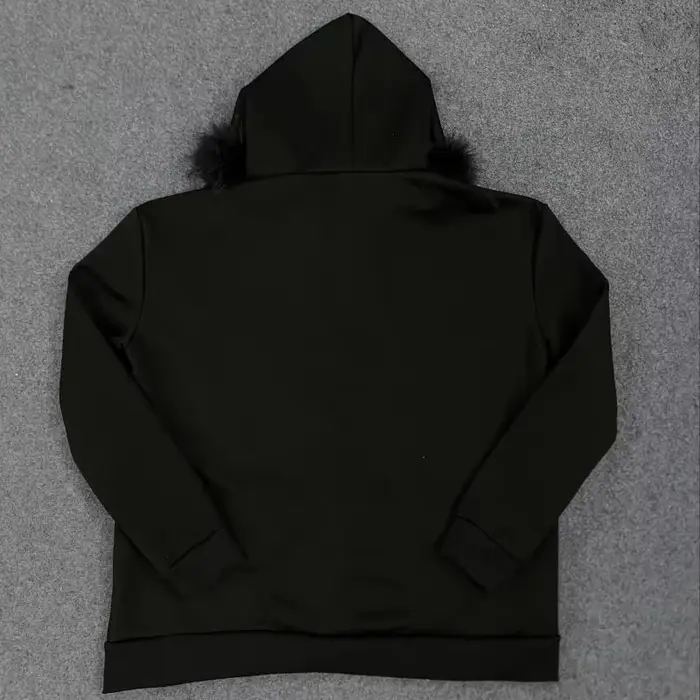 Sweat-shirt à capuche style Y2K en polaire sherpa moelleux