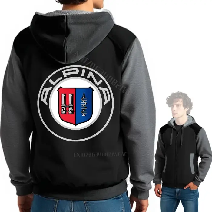 Sweat à capuche décontracté pour hommes, tendance, Logo Alpina sur noir, Streetwear, mode d'entraîne