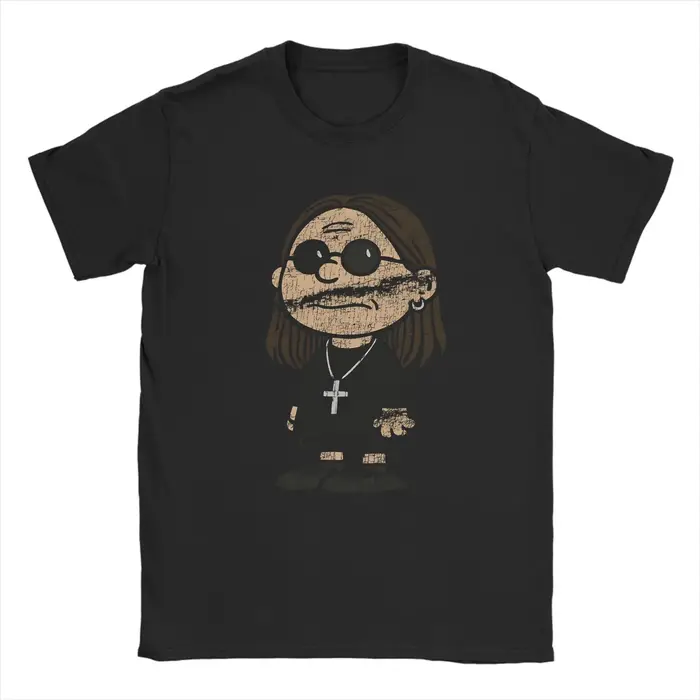 Hommes T-Shirt Ozzy Osbourne et Charlie Brown inspiré nouveauté coton T-Shirt à manches courtes t-sh