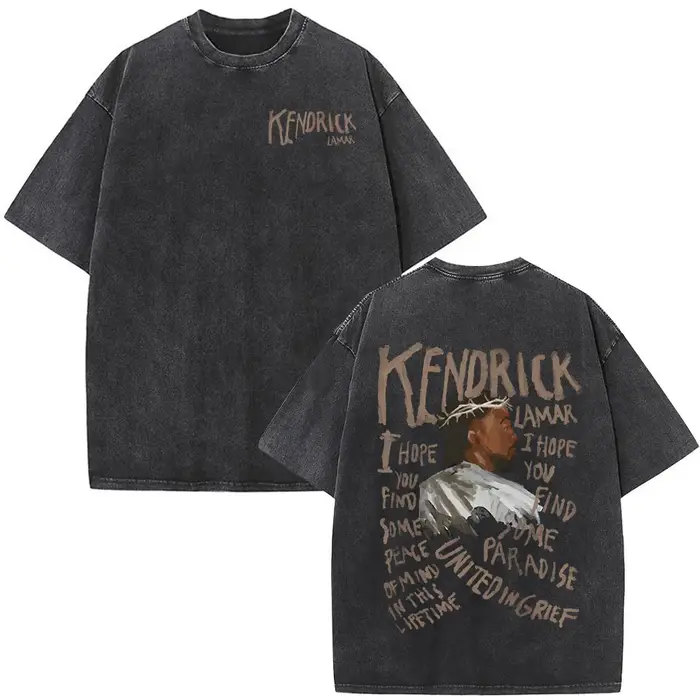 Lavé Vintage rappeur Kendrick Lamar Album Merch T-shirts vêtements pour hommes Hip Hop rétro surdimensionné T-shirt