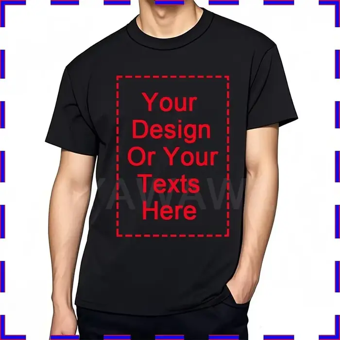 T-shirt personnalisé votre Design ici coton confortable hommes t-shirt haut d'été cadeau d'anniversa