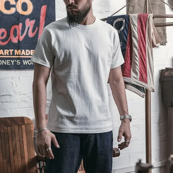 Bronson T-shirt tubulaire sans couture léger T-shirts de base unis pour hommes d'été
