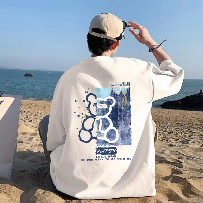 T-Shirt d'été à manches courtes pour hommes, imprimé rafraîchissant, en coton, de haute qualité, hau