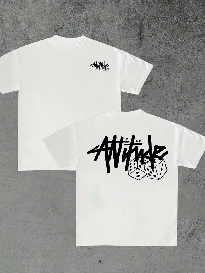 T-shirt imprimé 100 % coton, coupe ample, décontracté, sportif, pour homme, confortable et respirant