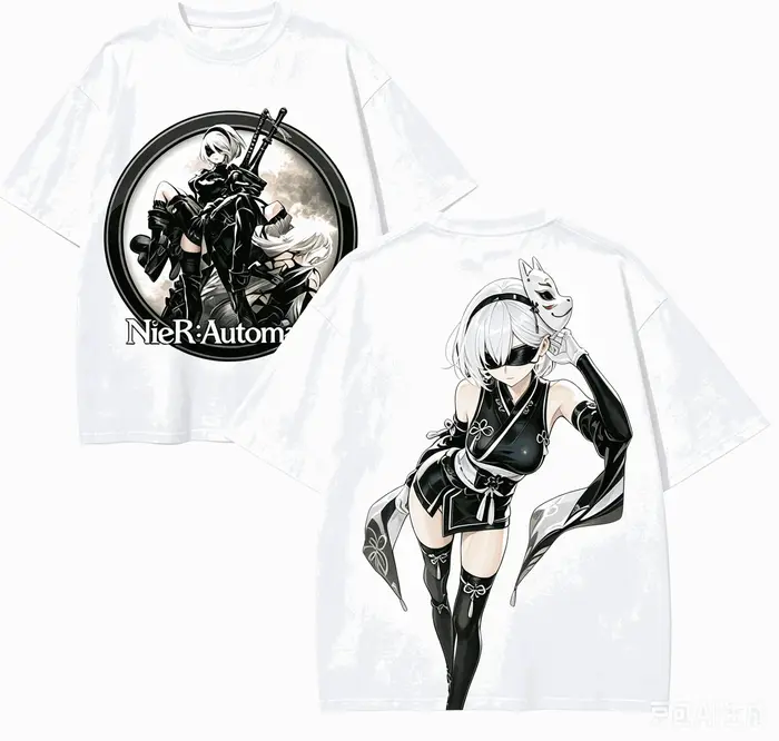 T-shirt Nier Automata pour amoureux de l'anime, en coton Harajuku, nouveau modèle, mode rétro, surdi