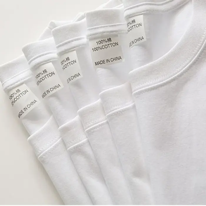 2 pièces 100% coton solide t-shirts hommes et femmes à manches courtes blanc t-shirts décontracté re