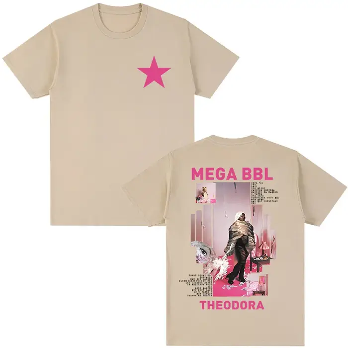 Rappeur Theodora Mega Bbl Album T-shirt hommes femmes Hip Hop mode T-shirt décontracté coton ample m
