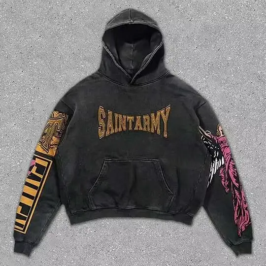 Sweat-shirt à capuche avec tête de mort imprimée pour hommes et femmes