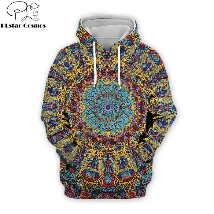 Sweat à capuche unisexe style psychédélique