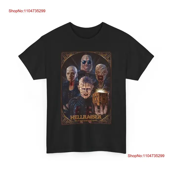 Hellraiser et les Cenobites t-shirt film d'horreur Halloween vintage lavé légèrement élégant étiré polyvalent unisexe décontracté