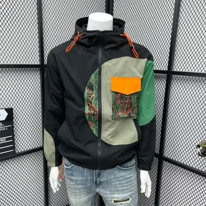 Veste à capuche unisexe coupe ample style streetwear américain
