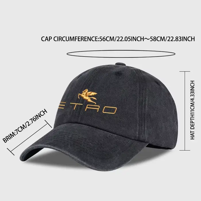 Luxueux et abordable : Casquette de baseball effet vieilli à imprimé Pegasus d'Etro