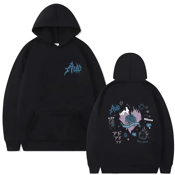 Ado World Tour 2025 Hibana sweat à capuche imprimé hommes femmes vêtements mode Style japonais pull 