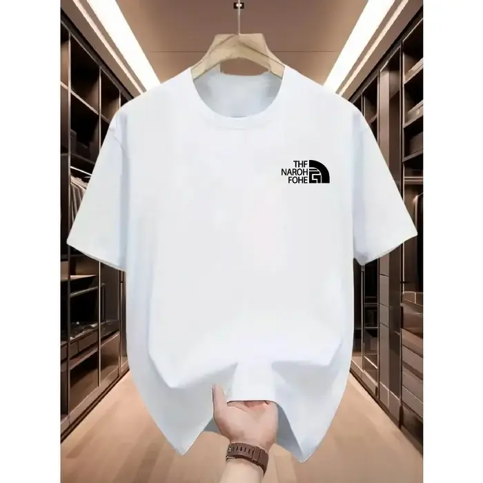 T-shirt à manches courtes et col rond pour hommes