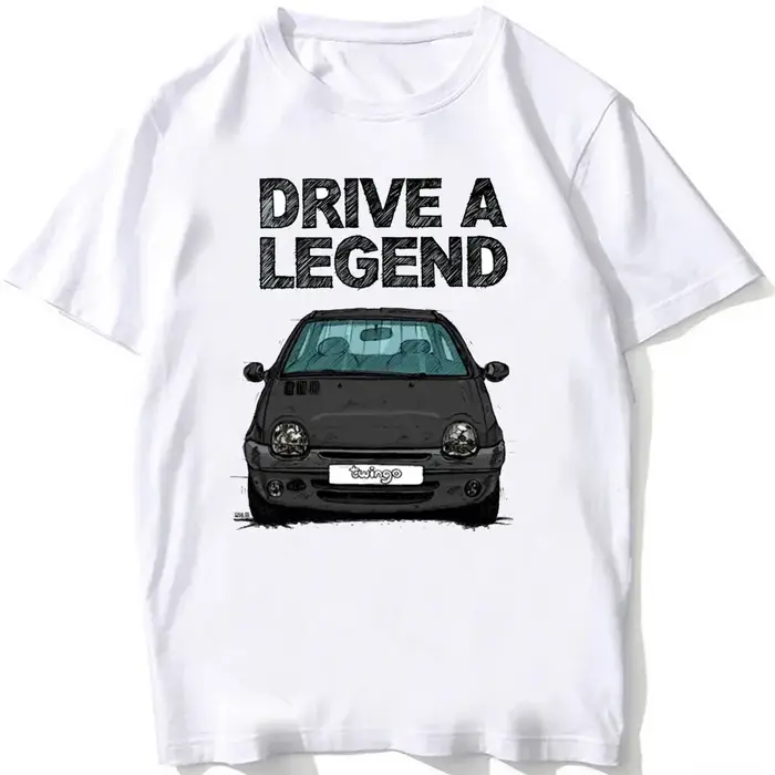 Nouveau T-shirt 2026 Drive A Legend Twingo Modèle Halogène Fin Sportif pour Garçon, T-shirts Blancs,