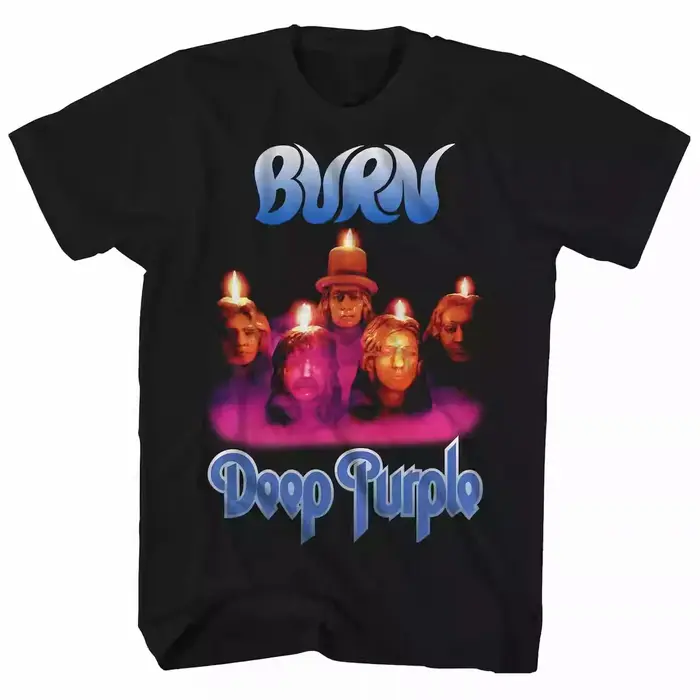T-shirt Deep Purple Band style hard rock rétro américain