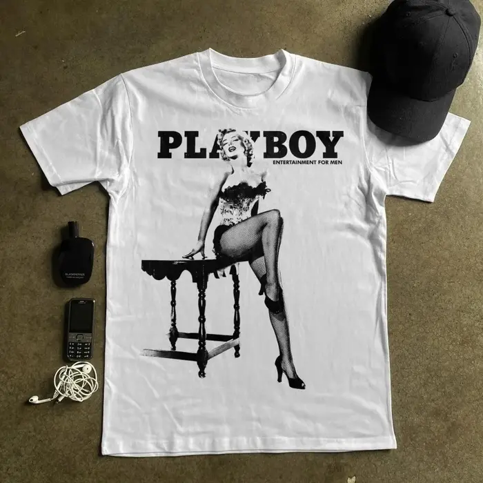 PLAYBOY 1953 T-shirt graphique vintage pour homme, T-shirt unisexe minimaliste, T-shirt vintage cult