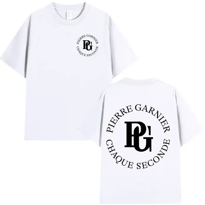 Pierre Garnier Chaque Seconde 2025 Album Tour T-shirts Hip Hop mode T-shirt hommes vêtements 100% coton décontracté