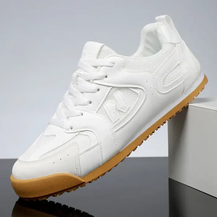 Sneakers sport classiques simples, semelle souple et amortissante, tige respirante, antidérapantes, 