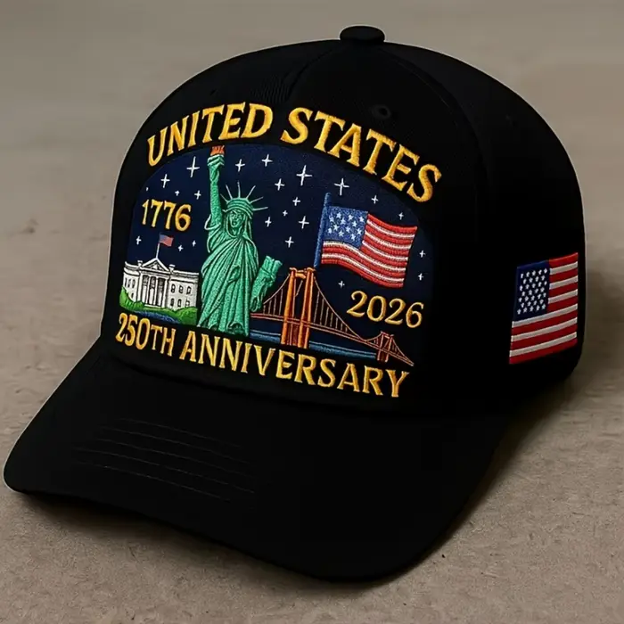 Casquette de camionneur brodée, style rétro, drapeau américain, Statue de la Liberté, réglable, pour