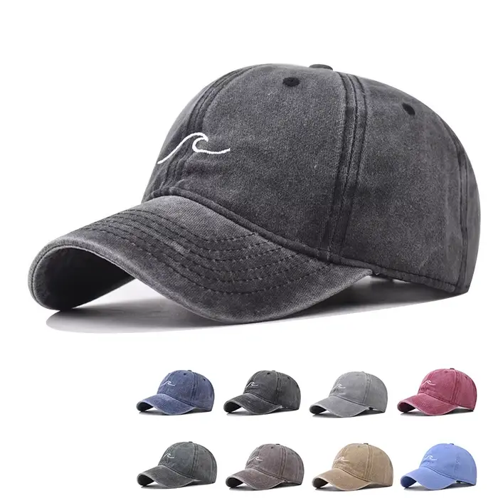 Casquette de Baseball brodée d'ondulation ondulée