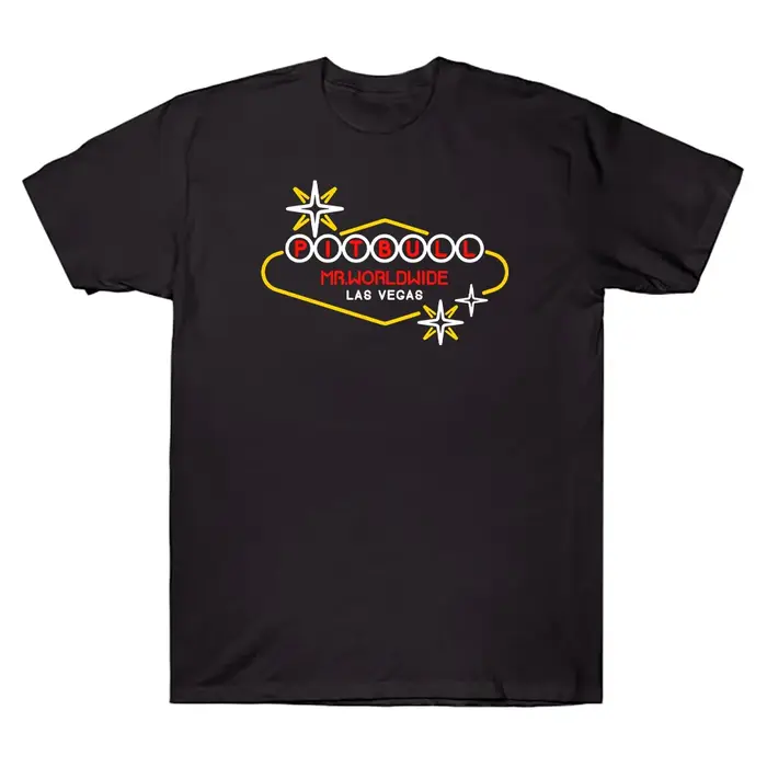 Rappeur Pitbull Vegas signe t-shirt Rap Hip Hop musique T-shirts femmes hommes coton surdimensionné 