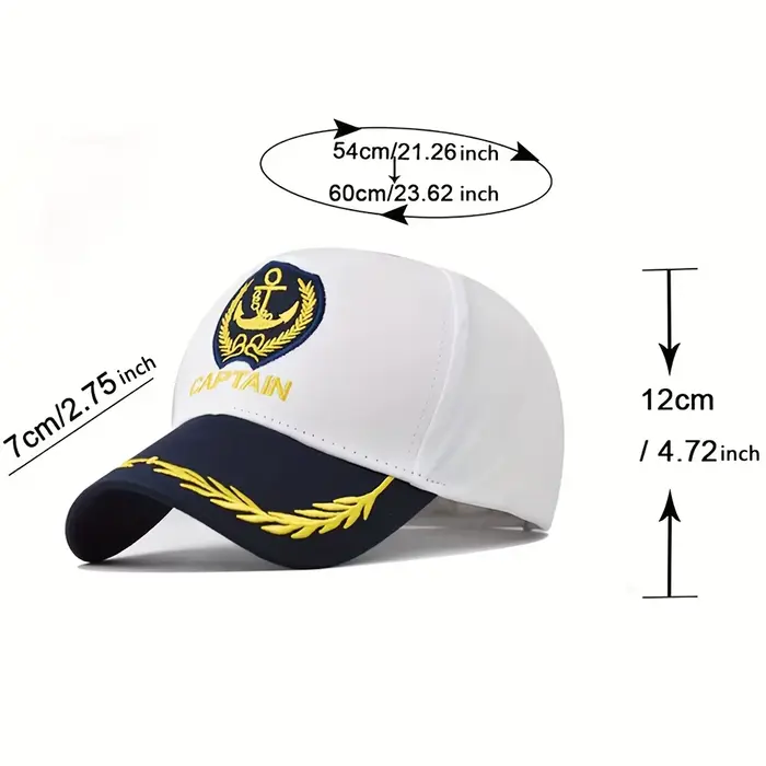 Nouvelle casquette de capitaine marine avec étiquette