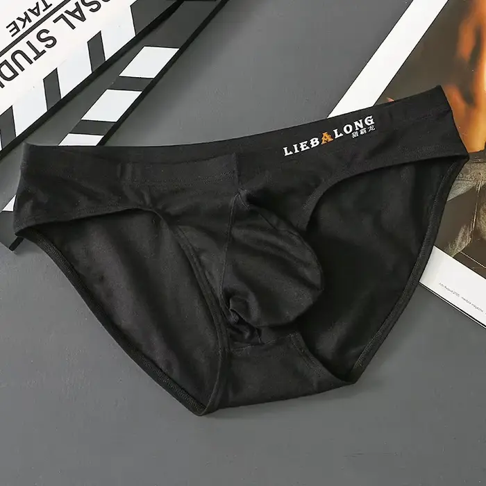 U renflement poche sous-vêtements hommes doux coton slips respirant caleçon solide Lingerie mâle Spo