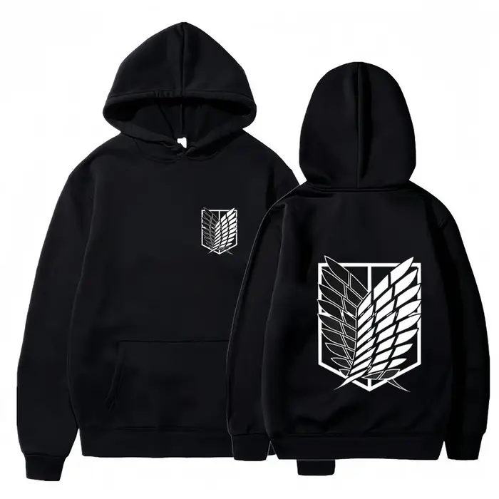 Sweat à capuche pour hommes et femmes, Streetwear, pull Harajuku Shingeki No Kyojin, attaque sur Tit