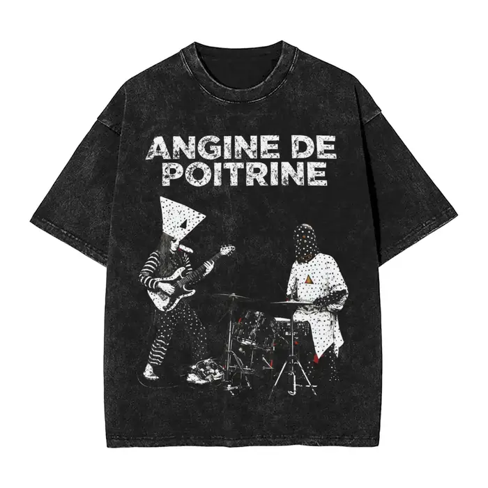T-shirt Angine De Poitrine Music, T-shirts tendance, hauts streetwear à manches courtes, vêtements d