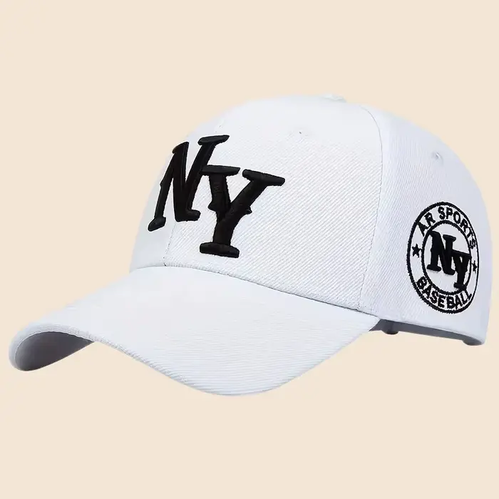 Casquette de baseball style New York avec logo NY brodé en 3D
