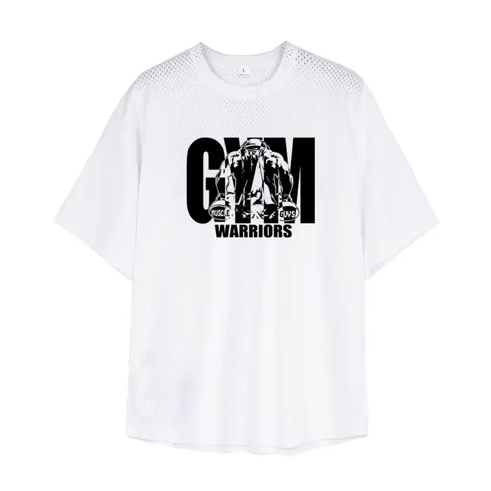 T-Shirt de Sport décontracté pour hommes, surdimensionné, ample, pour gymnastique, musculation, Fitn