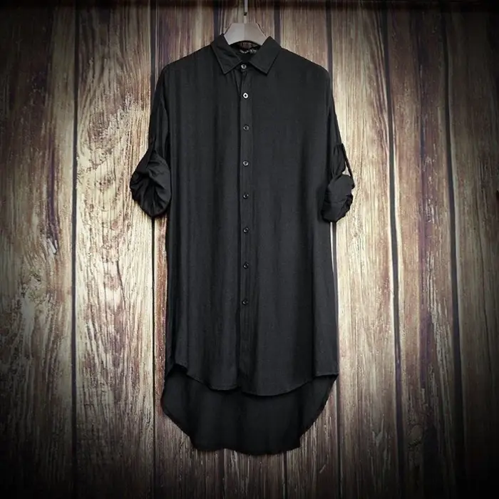 XS-5XL hommes mi-long Couple chemise décontractée Streetwear mode Version coréenne jeunesse Campus à