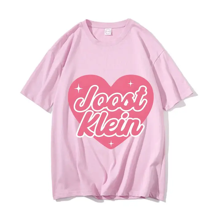 T-shirt manches courtes femme/homme, estival et décontracté, avec imprimé cœur de dessin animé, popu