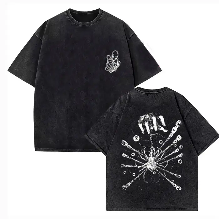 T-shirt graphique Kurapika Hunter X Hunter pour homme, vêtement d'anime à manches courtes, style vin