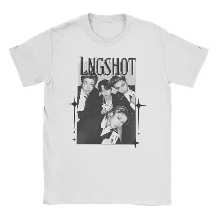 Lngshot Louis Rising K‑Pop Hip‑Hop T-shirt graphique unisexe pour hommes et femmes, col rond, manches courtes, streetwear décontracté unique