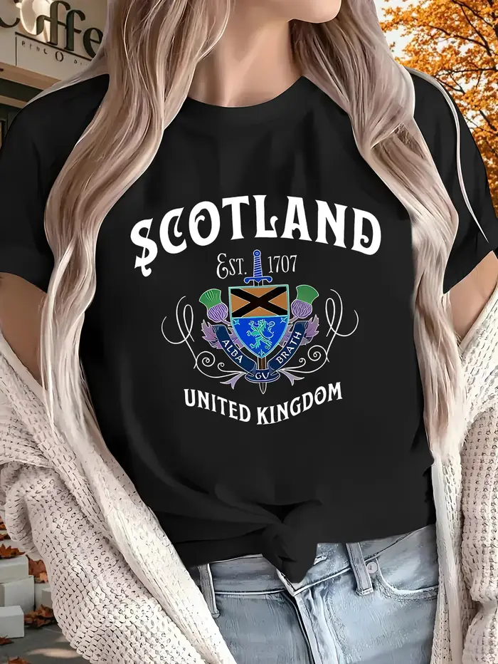 T-shirt graphique Scotland 1707 United Kingdom pour femmes