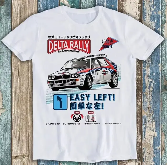 T-shirt à col ras du cou en pur coton pour hommes et femmes, humoristique, avec motif Martini Racing
