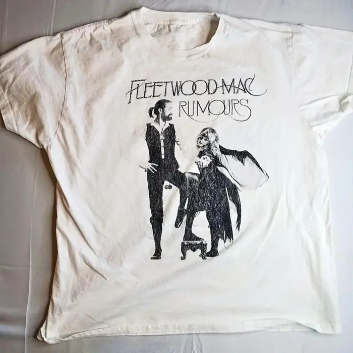 T-shirt rétro pour hommes de la groupe Fleetwood Mac, style original et décontracté, nouvelle collec