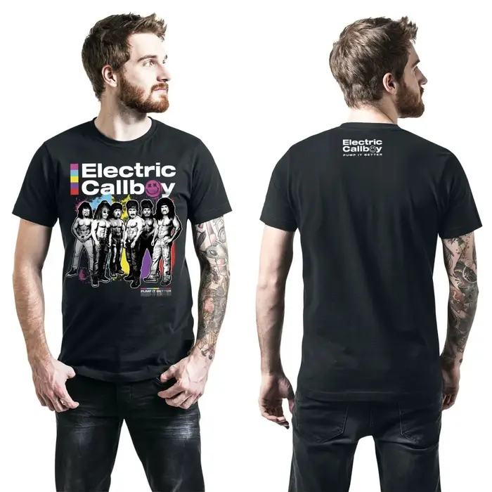 T-shirt en coton graphique Electric Callboy unisexe