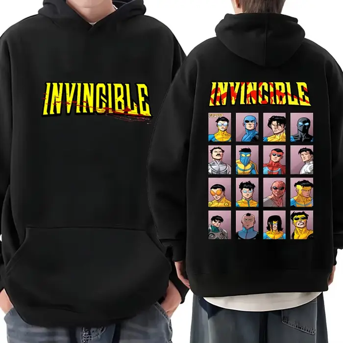Invincible Mark super-héros Double face sweat à capuche imprimé hommes femmes harajuku vêtements pol