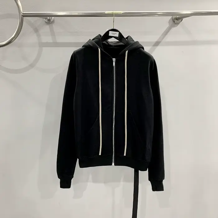 Sweat à Capuche en Coton PVD pour Homme et Femme, Vêtement Gothique avec Fermeture Éclair, Veste Noi