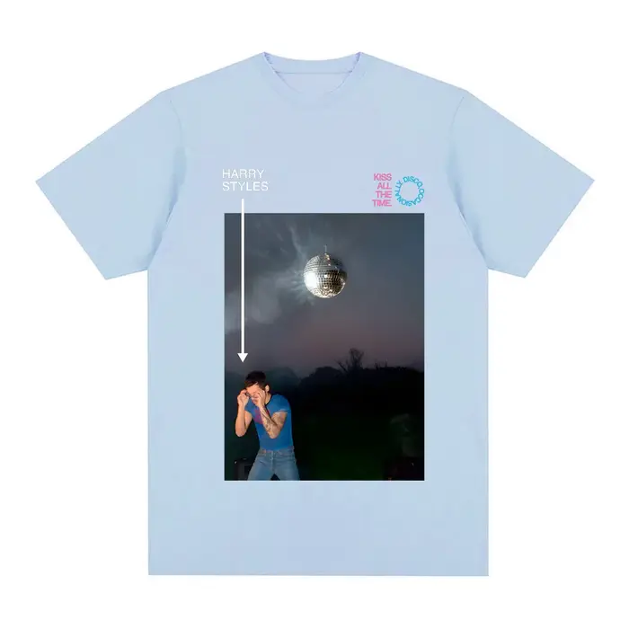 T-shirt unisexe de haute qualité en coton 100% avec impression graphique Hip Hop du chanteur HarrySt