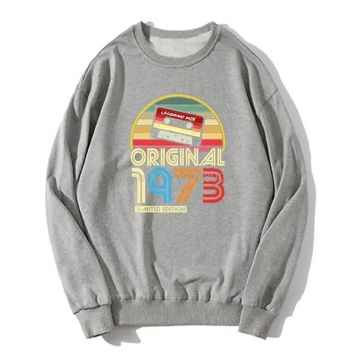 Vieille sweat à capuche Original édition limitée 1973 Vintage sweat hommes drôle cadeau d'anniversai